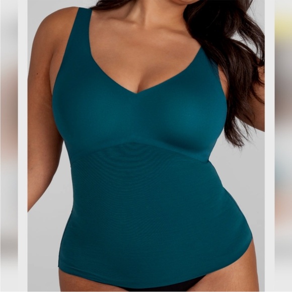 Honeylove Liftwear Tank Teal Blue Green Size XL Shapewear Tank Top - Picture 1 of 7